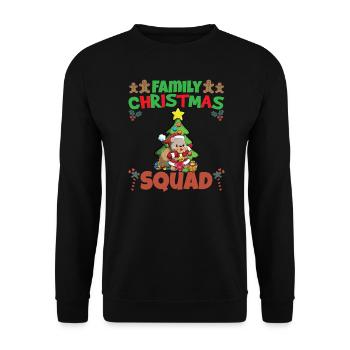 Family Matching Christmas Squad X-Mas Holidays - Unisex Pullover - Schwarz - Vorne - Alina (178cm) & Michal (187cm)