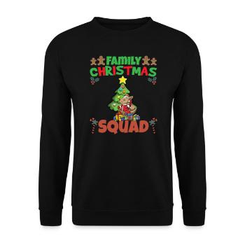 Family Matching Christmas Squad X-Mas Holidays - Unisex Pullover - Schwarz - Vorne - Alina (178cm) & Michal (187cm)