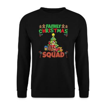 Family Matching Christmas Squad X-Mas Holidays - Unisex Pullover - Schwarz - Vorne - Alina (178cm) & Michal (187cm)