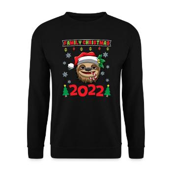 Noël en famille 2022 Drôle d’amoureux de Noël assorti - Sweat-shirt Unisexe - noir - Devant - Alina (178cm) & Michal (187cm)