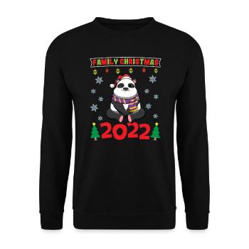 Noël en famille 2022 Drôle d’amoureux de Noël assorti - Sweat-shirt Unisexe - noir - Devant - Alina (178cm) & Michal (187cm)