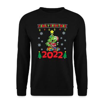 Noël en famille 2022 Drôle d’amoureux de Noël assorti - Sweat-shirt Unisexe - noir - Devant - Alina (178cm) & Michal (187cm)