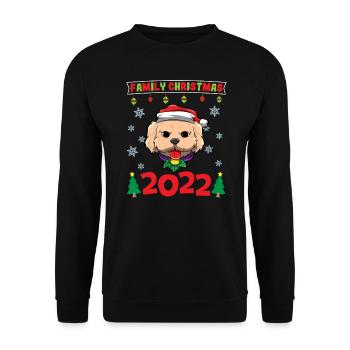 Family Christmas 2022 Funny Matching Xmas Lover - Unisex Sweatshirt - black - Front - Alina (178cm) & Michal (187cm)