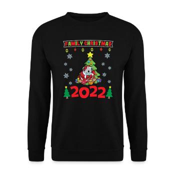 Noël en famille 2022 Drôle d’amoureux de Noël assorti - Sweat-shirt Unisexe - noir - Devant - Alina (178cm) & Michal (187cm)
