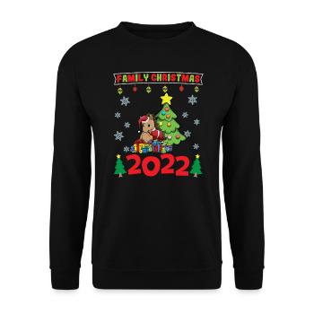 Noël en famille 2022 Drôle d’amoureux de Noël assorti - Sweat-shirt Unisexe - noir - Devant - Alina (178cm) & Michal (187cm)