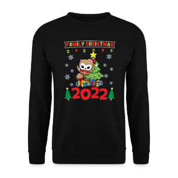 Noël en famille 2022 Drôle d’amoureux de Noël assorti - Sweat-shirt Unisexe - noir - Devant - Alina (178cm) & Michal (187cm)