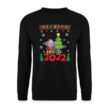 Noël en famille 2022 Drôle d’amoureux de Noël assorti - Sweat-shirt Unisexe - noir - Devant - Alina (178cm) & Michal (187cm)
