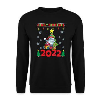 Noël en famille 2022 Drôle d’amoureux de Noël assorti - Sweat-shirt Unisexe - noir - Devant - Alina (178cm) & Michal (187cm)