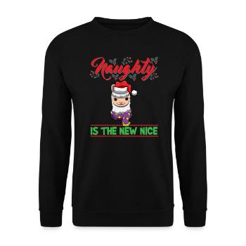 Coquin est le nouveau Noël de Noël Nice - Sweat-shirt Unisexe - noir - Devant - Alina (178cm) & Michal (187cm)