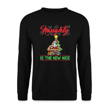 Coquin est le nouveau Noël de Noël Nice - Sweat-shirt Unisexe - noir - Devant - Alina (178cm) & Michal (187cm)