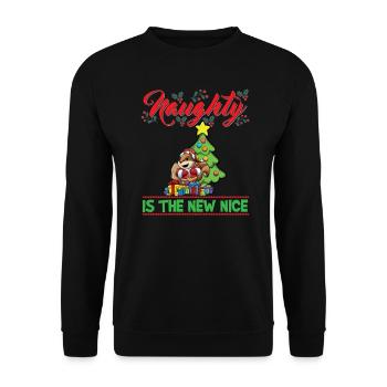 Coquin est le nouveau Noël de Noël Nice - Sweat-shirt Unisexe - noir - Devant - Alina (178cm) & Michal (187cm)