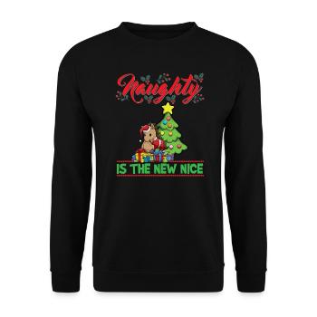 Coquin est le nouveau Noël de Noël Nice - Sweat-shirt Unisexe - noir - Devant - Alina (178cm) & Michal (187cm)