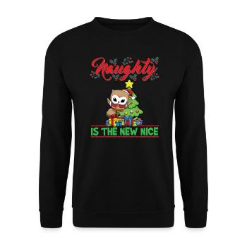 Coquin est le nouveau Noël de Noël Nice - Sweat-shirt Unisexe - noir - Devant - Alina (178cm) & Michal (187cm)