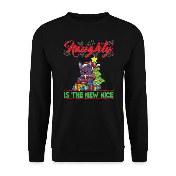 Coquin est le nouveau Noël de Noël Nice - Sweat-shirt Unisexe - noir - Devant - Alina (178cm) & Michal (187cm)