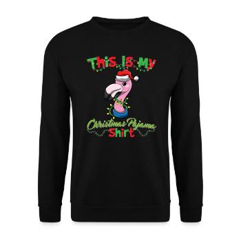 Ceci est ma chemise de pyjama de Noël pyjama pyjama - Sweat-shirt Unisexe - noir - Devant - Alina (178cm) & Michal (187cm)