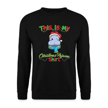 Ceci est ma chemise de pyjama de Noël pyjama pyjama - Sweat-shirt Unisexe - noir - Devant - Alina (178cm) & Michal (187cm)