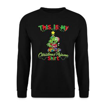 Ceci est ma chemise de pyjama de Noël pyjama pyjama - Sweat-shirt Unisexe - noir - Devant - Alina (178cm) & Michal (187cm)