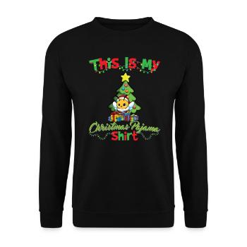 Ceci est ma chemise de pyjama de Noël pyjama pyjama - Sweat-shirt Unisexe - noir - Devant - Alina (178cm) & Michal (187cm)