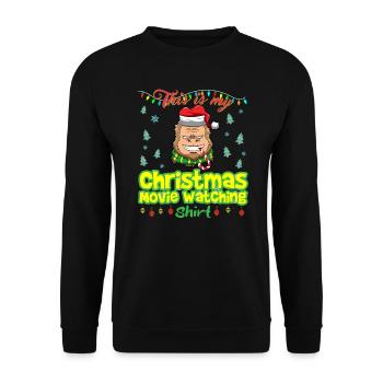 Ceci est ma chemise de film de Noël - Sweat-shirt Unisexe - noir - Devant - Alina (178cm) & Michal (187cm)