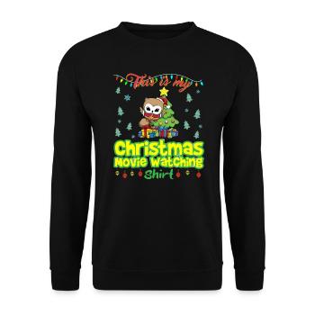 Ceci est ma chemise de film de Noël - Sweat-shirt Unisexe - noir - Devant - Alina (178cm) & Michal (187cm)