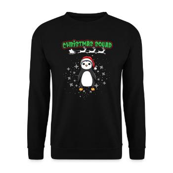 Escouade de Noël X-Mas Animaux Famille Matching Noël - Sweat-shirt Unisexe - noir - Devant - Alina (178cm) & Michal (187cm)