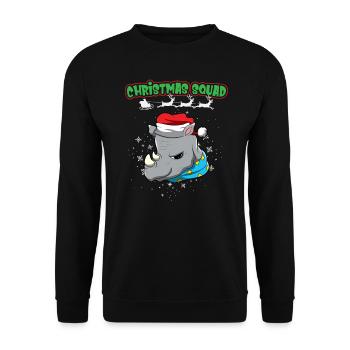 Escouade de Noël X-Mas Animaux Famille Matching Noël - Sweat-shirt Unisexe - noir - Devant - Alina (178cm) & Michal (187cm)