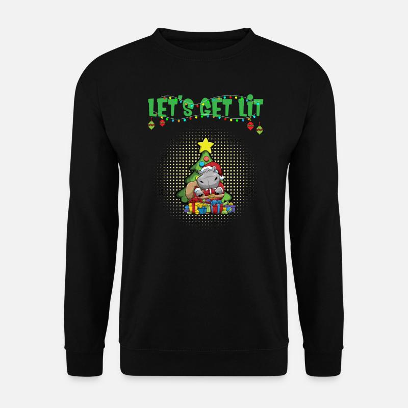 Let's Get Lit Advent Season Christmas Party X-Mas - Unisex Pullover - Schwarz