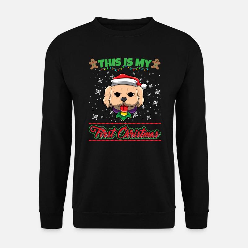 This Is My First Christmas Toddler One Year X-Mas - Unisex Pullover - Schwarz