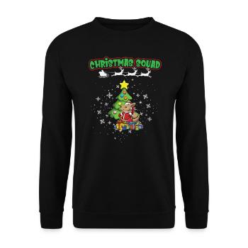 Christmas Squad X-Mas Animals Family Matching Xmas - Unisex Sweatshirt - black - Front - Alina (178cm) & Michal (187cm)