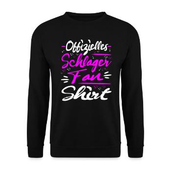 Offizielles Schlager Fan Shirt Schlagermusik - Unisex Pullover - Schwarz - Vorne - Alina (178cm) & Michal (187cm)