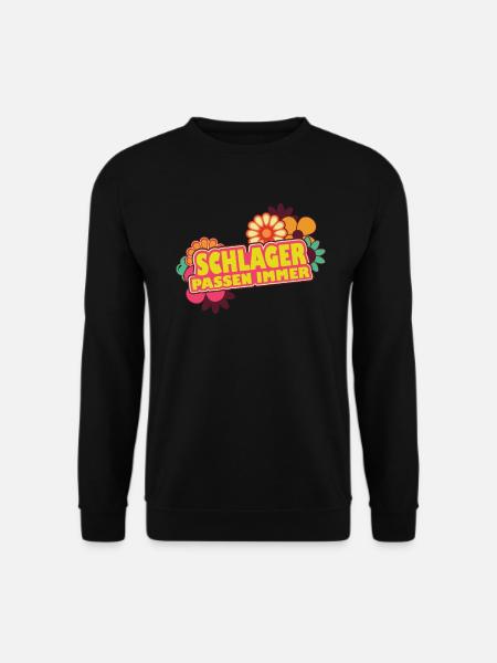 Schlager passen immer Schlagermusik - Unisex Pullover - Schwarz
