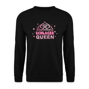 Schlager Queen Schlagermusik Schlagerparty - Unisex Pullover - Schwarz - Vorne - Alina (178cm) & Michal (187cm)