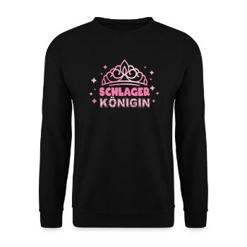 Schlager Königin Schlagermusik Schlagerparty - Unisex Pullover - Schwarz - Vorne - Alina (178cm) & Michal (187cm)