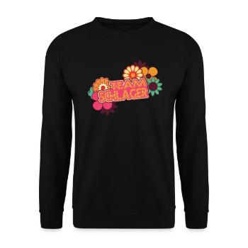 Team Schlager Schlagermusik Schlagerparty - Unisex Pullover - Schwarz - Vorne - Alina (178cm) & Michal (187cm)