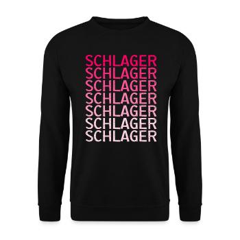 Schlager Schlagermusik Schlagerparty - Unisex Pullover - Schwarz - Vorne - Alina (178cm) & Michal (187cm)