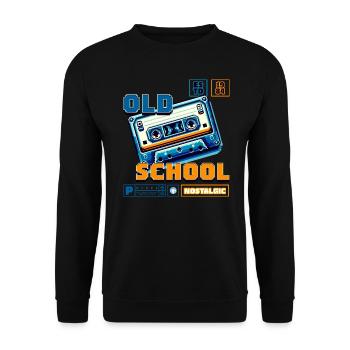 OldSchool - Unisex Pullover - Schwarz - Vorne - Alina (178cm) & Michal (187cm)