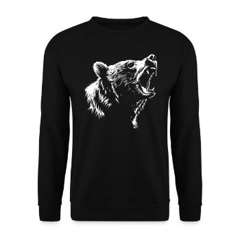 Cadeau du rugissement du grizzli - Sweat-shirt Unisexe - noir - Devant - Alina (178cm) & Michal (187cm)