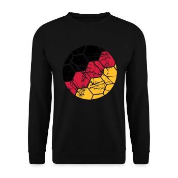 Allemagne Football Supporter allemand Gratte Balle Fissures - Sweat-shirt Unisexe - noir - Devant - Alina (178cm) & Michal (187cm)