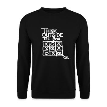 Penser en dehors de la boîte - Sweat-shirt Unisexe - noir - Devant - Alina (178cm) & Michal (187cm)