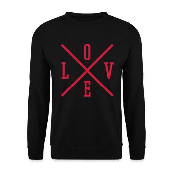Love Cross - Unisex Sweatshirt - black - Front - Alina (178cm) & Michal (187cm)