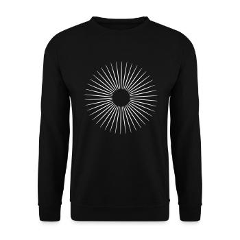 Lines in circle in all vector colors - Unisex Sweatshirt - black - Front - Alina (178cm) & Michal (187cm)