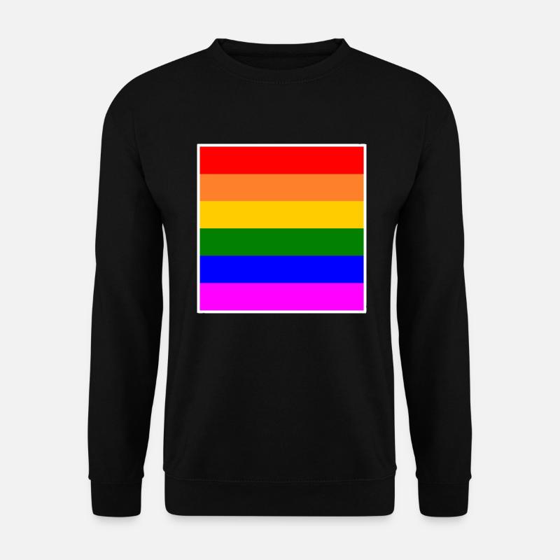 LGBT Regenbogen flagge - Unisex Pullover - Schwarz