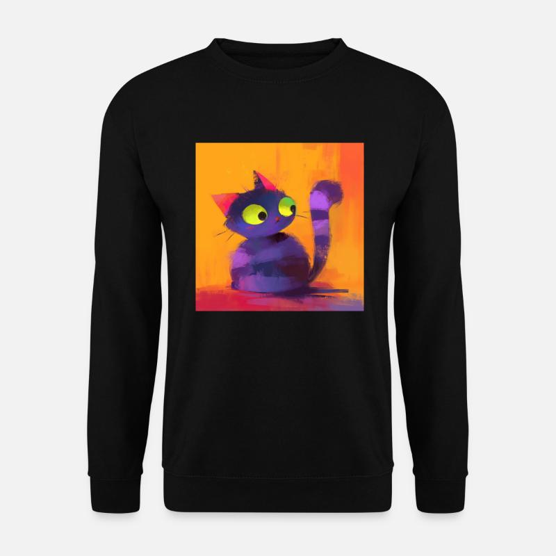 Katze, katzenmotiv - Unisex Pullover - Schwarz
