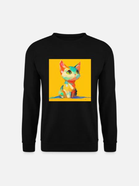 Cat, Cat Motif - Unisex Sweatshirt - black