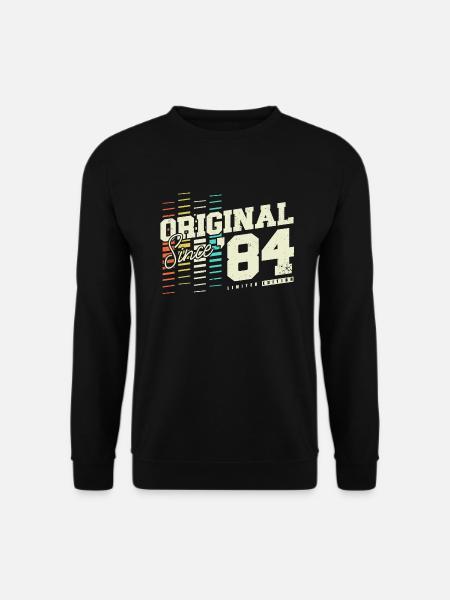 1984 Jahrgang geboren Vintage Retro Geburtstag - Unisex Pullover - Schwarz
