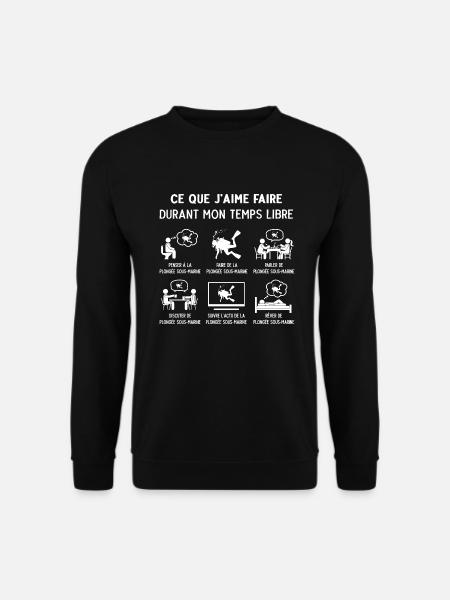 Plongeur Plongée Sous Marine Humour Temps Libre - Sweat-shirt Unisexe - noir