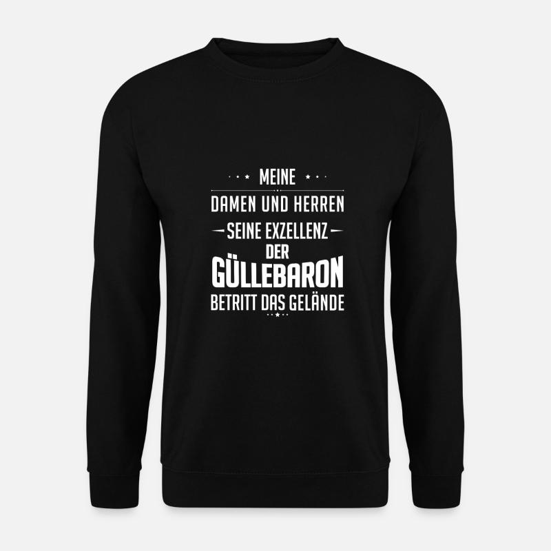 Landwirt Bauer lustig Geschenk T Shirt - Unisex Pullover - Schwarz
