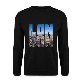 London England UK GB - Unisex Pullover - Schwarz - Vorne - Alina (178cm) & Michal (187cm)