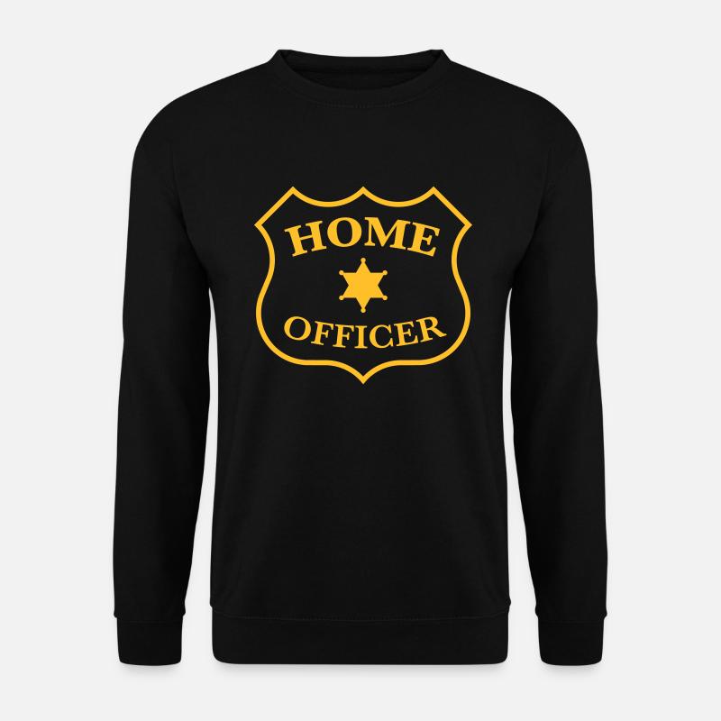 Home Officer Badge (Büro, Beruf, Abzeichen, Patch) - Unisex Pullover - Schwarz