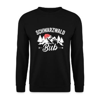 Schwarzwaldbub Schwarzwald Bollenhut Freiburg - Unisex Pullover - Schwarz - Vorne - Alina (178cm) & Michal (187cm)
